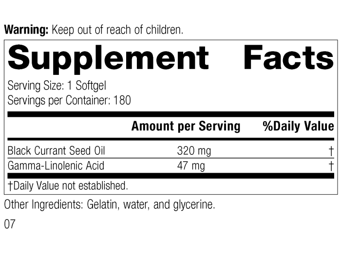 Black Currant Seed Oil