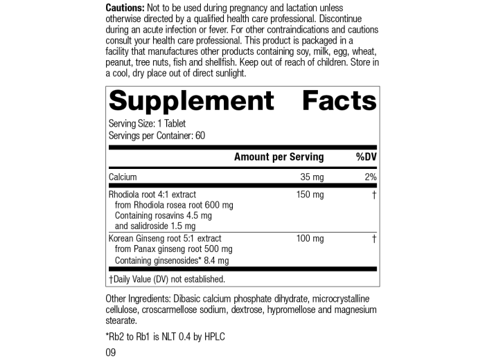 Rhodiola & Ginseng Complex