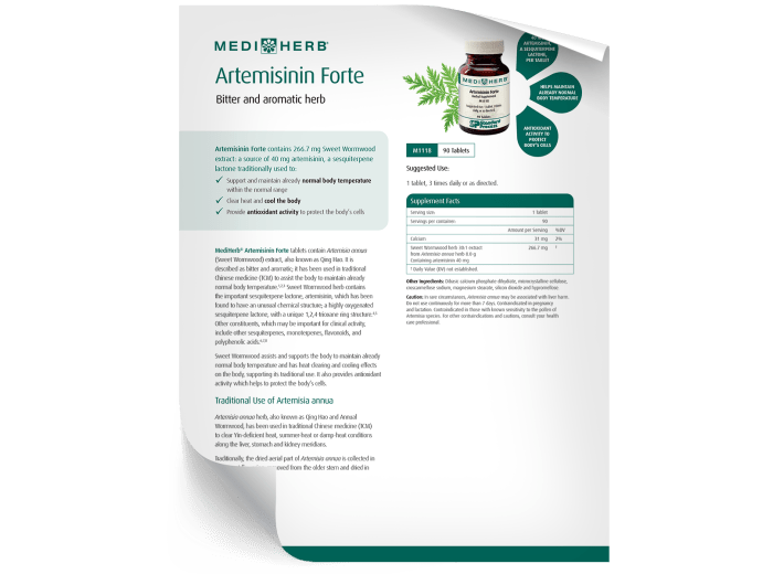 Artemisinin Forte Fact Sheet