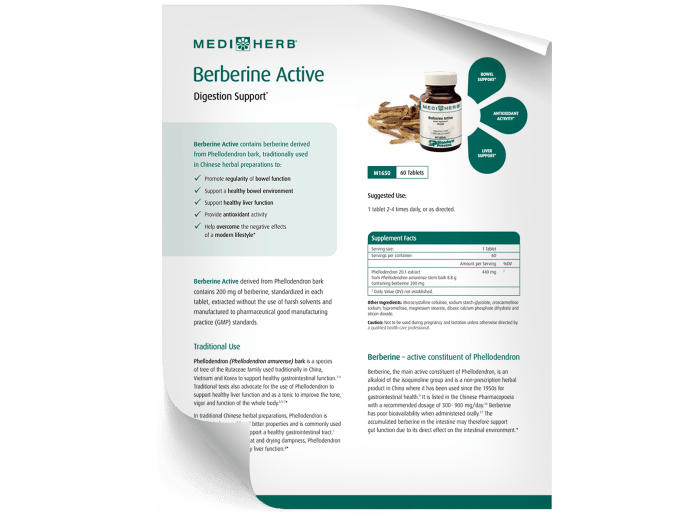 Berberine Active - Fact Sheet