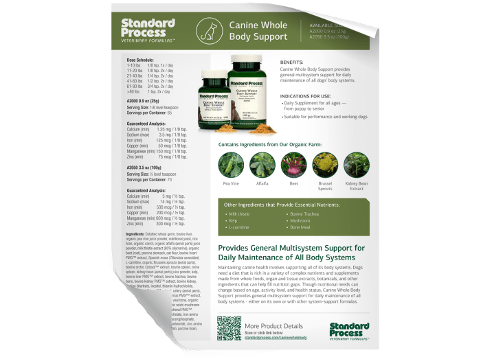 Canine Whole Body Fact Sheet
