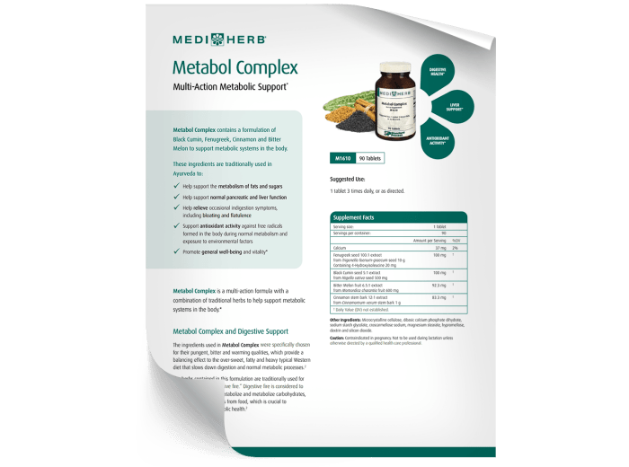 Metabol Complex - Fact Sheet