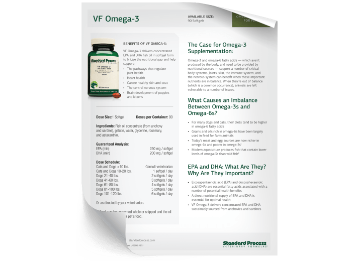 VF Omega-3 Fact Sheet