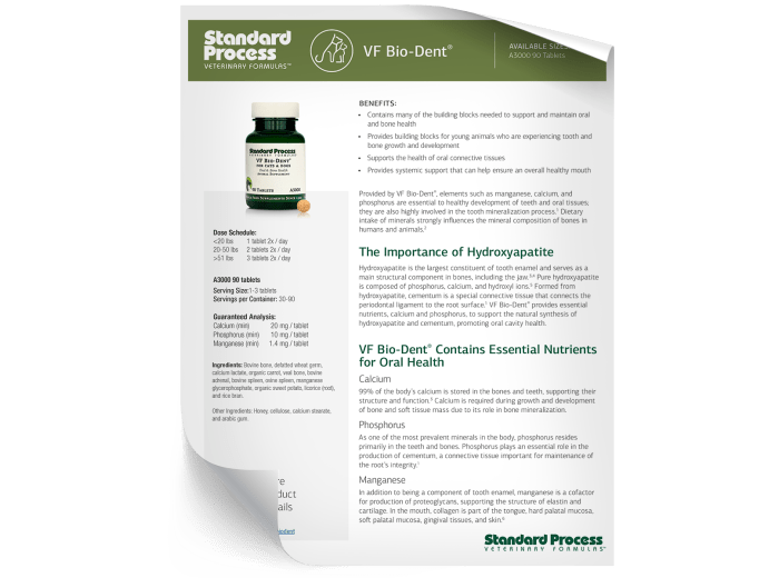 VF Bio-Dent® for Pets Fact Sheet
