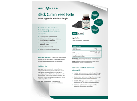 Black Cumin Seed Forte - Fact Sheet