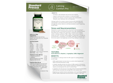Calming Comfort Pro Fact Sheet