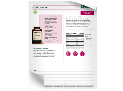 Cod Liver Oil - Fact Sheet