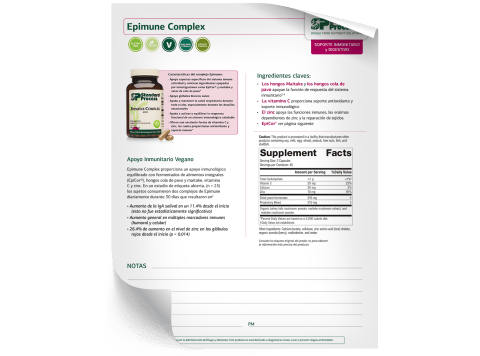 Epimune Complex - Fact Sheet (Spanish)