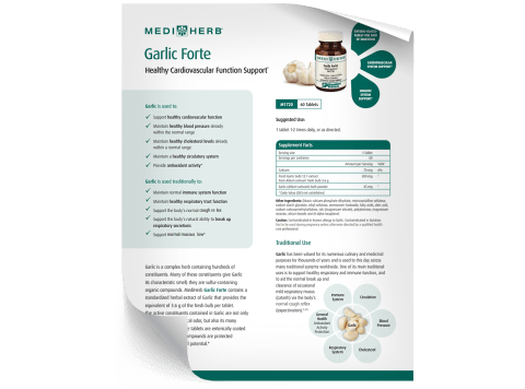 Garlic Forte - Fact Sheet