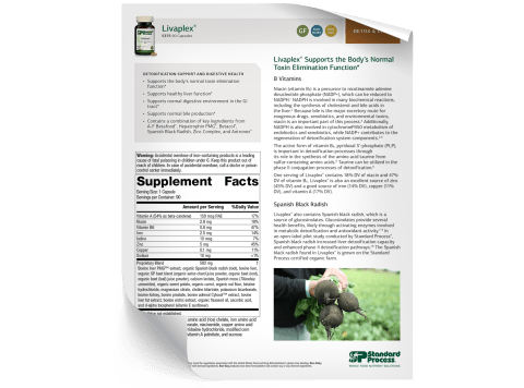 Livaplex Fact Sheet
