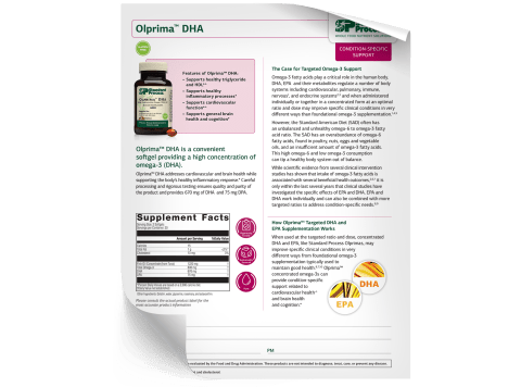 Olprima DHA - Fact Sheet