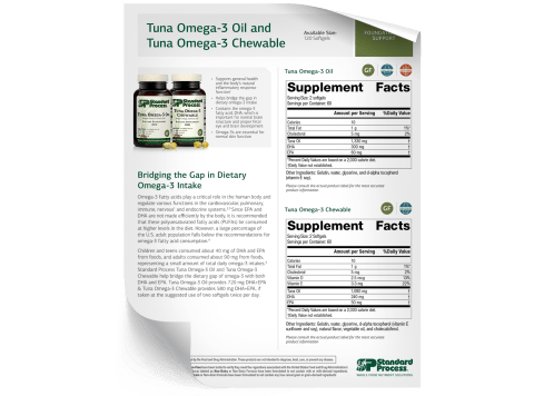 Tuna Omega-3 Oil and Chewable - Fact Sheet