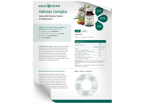 Valerian Complex Fact Sheet