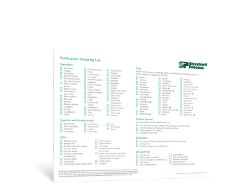 21-Day Purification Program Shopping List