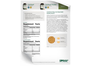 Calcifood Fact Sheet