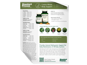 Canine Whole Body Fact Sheet