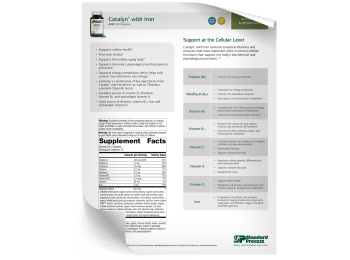 Catalyn with Iron Fact Sheet