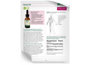 Hemp Oil Liquid - Fact Sheet