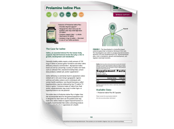 Prolamine Iodine Plus - Fact Sheet