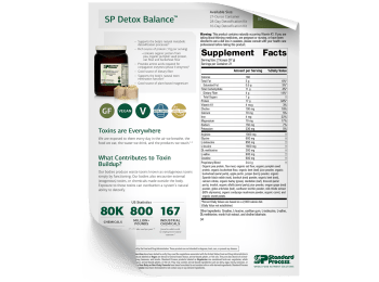 SP Detox Balance - Fact Sheet