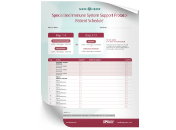 Specialized Immune System Support Patient Schedule - Patient Handout